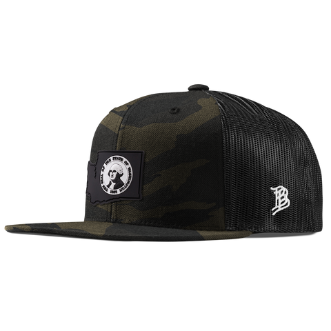Washington Vintage Flat Trucker  Midnight Camo