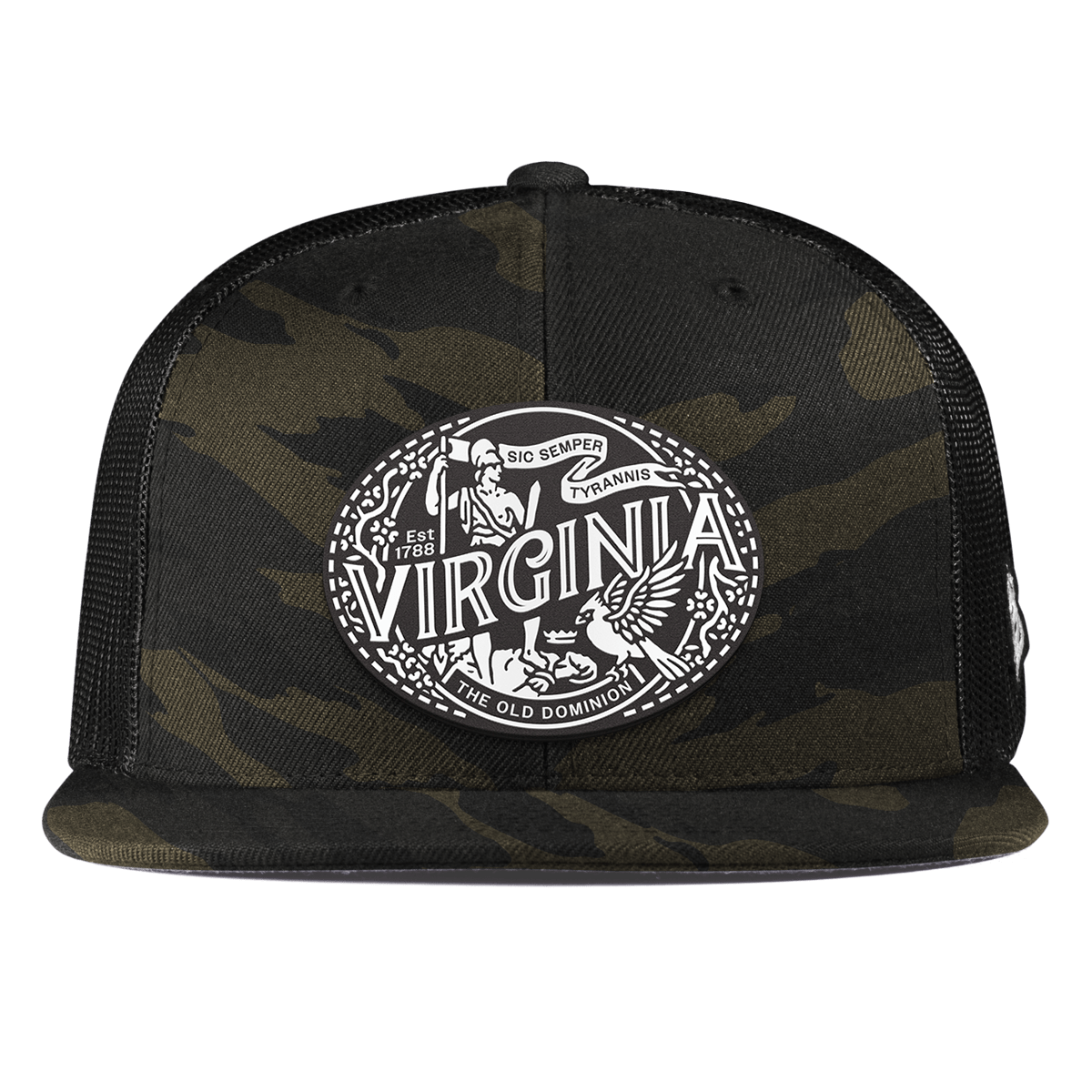 Virginia Traveler Flat Trucker Midnight Camo