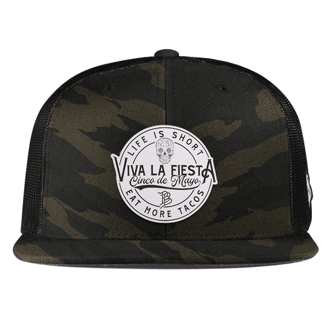 Branded Fiesta Flat Trucker Midnight Camo
