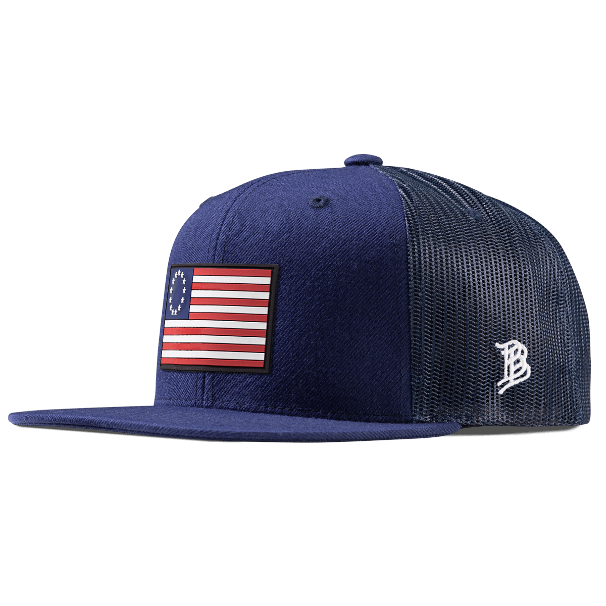1776 PVC Flat Trucker Navy