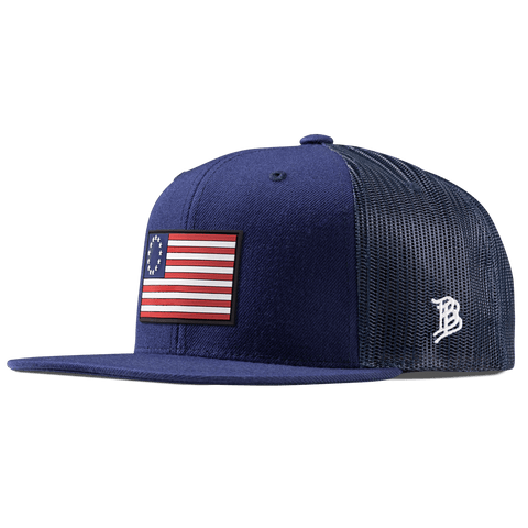 1776 PVC Flat Trucker Navy