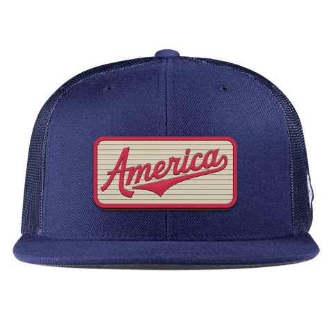 America Badge Flat Trucker