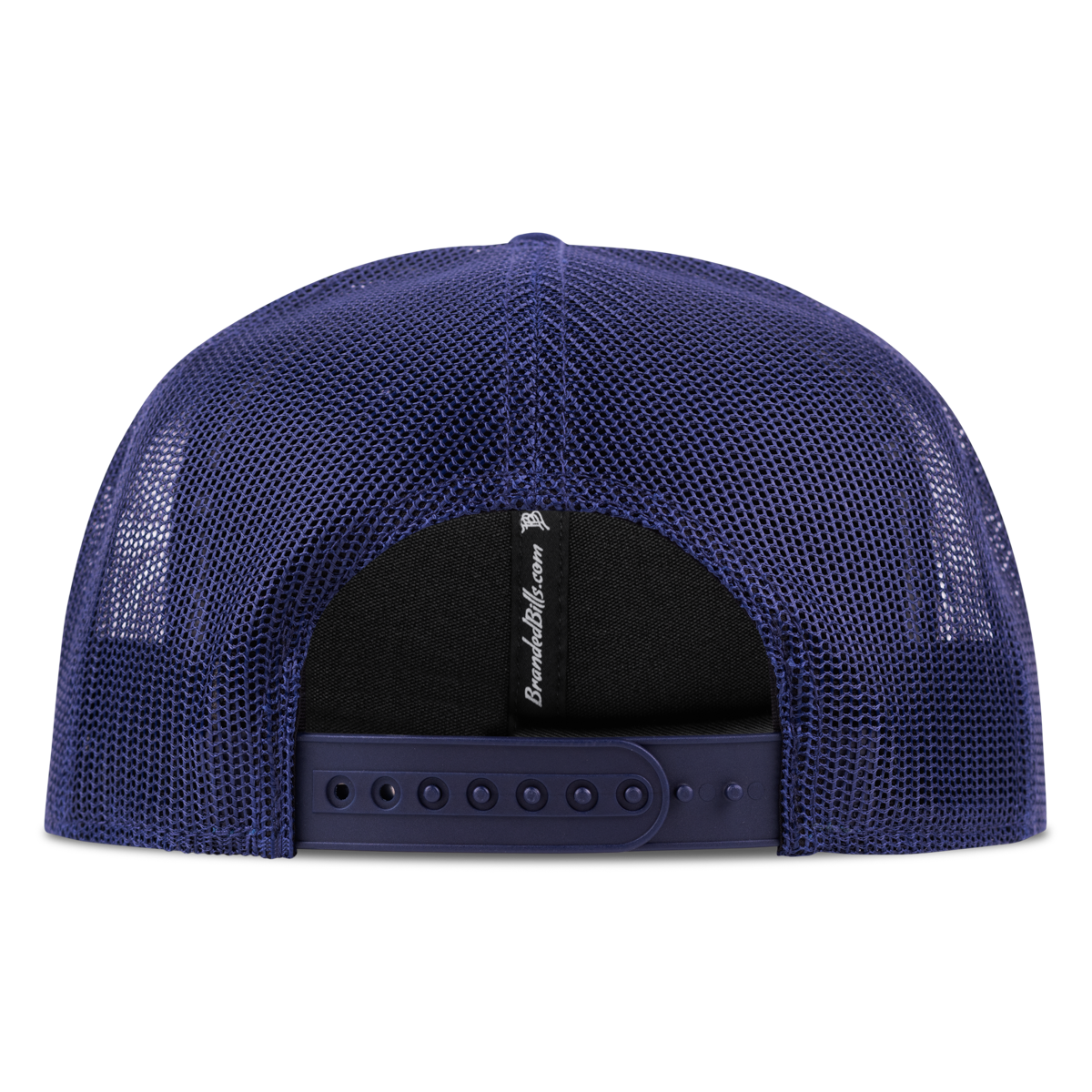 Flower Skull PVC Flat Trucker Back Navy