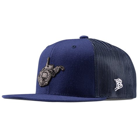 West Virginia Camo Flat Trucker Navy
