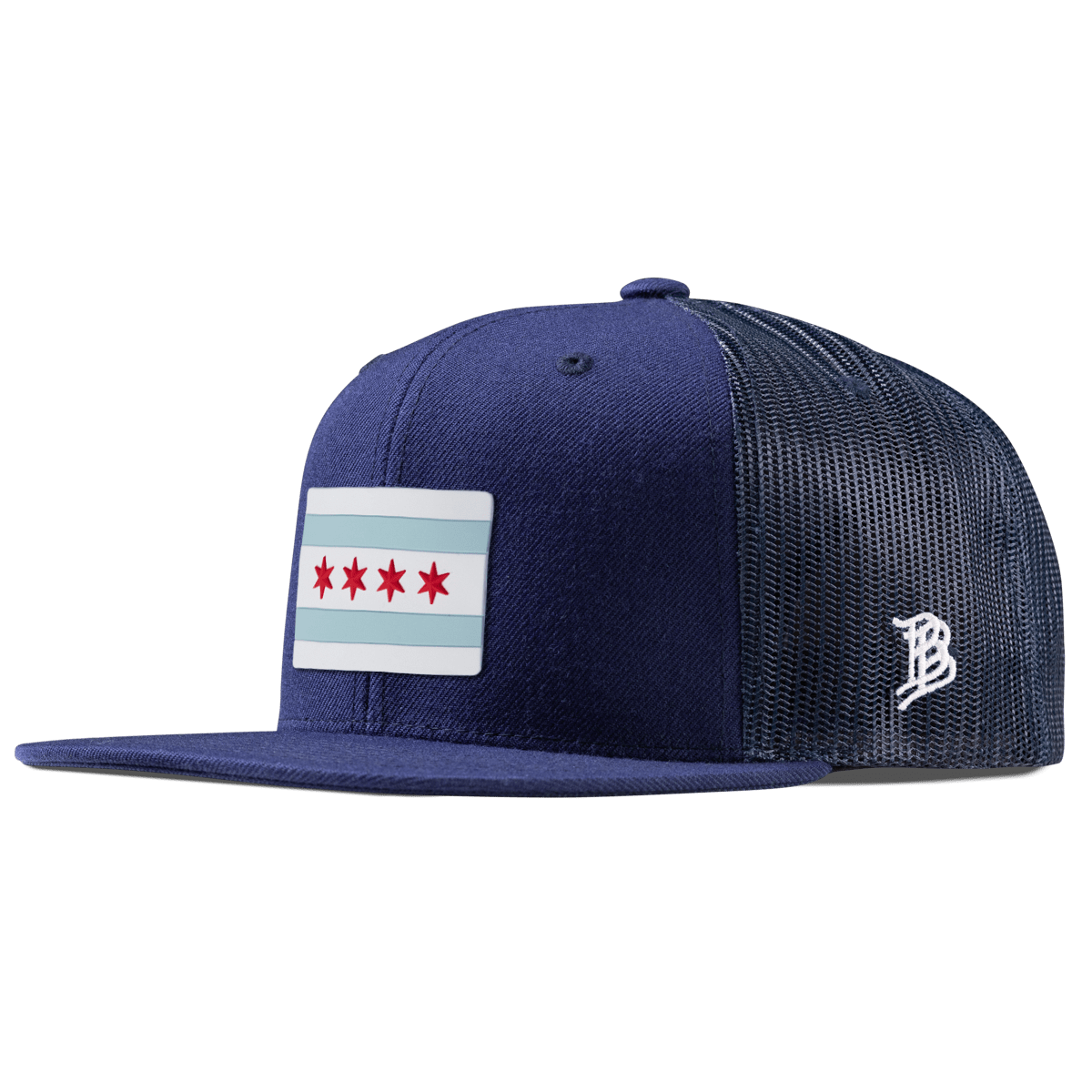 Chicago Flag Flat Trucker Navy