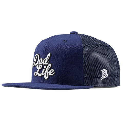 Dad Life Script Flat Trucker Navy