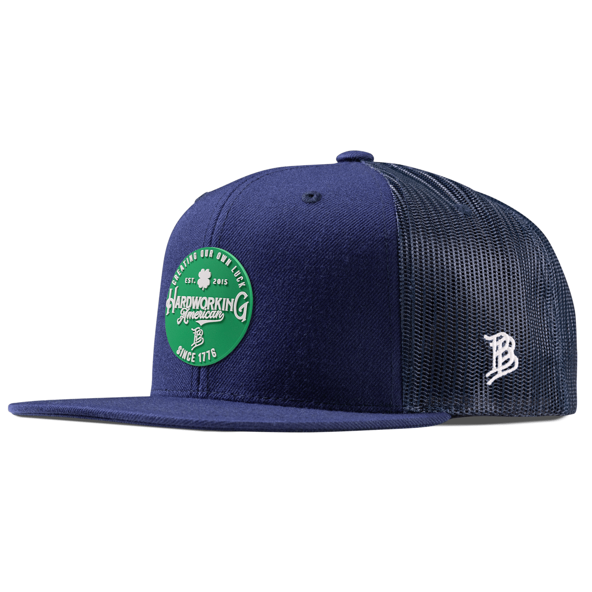Get The Green Flat Trucker Navy