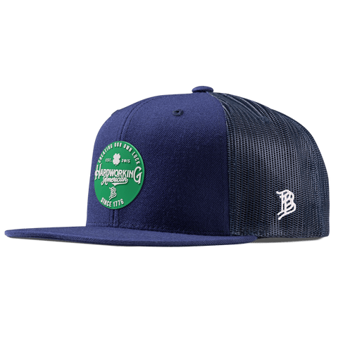 Get The Green Flat Trucker Navy
