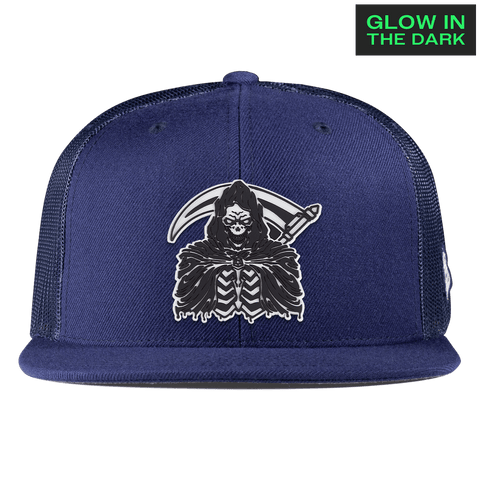 Grim Reaper Glow Flat Trucker Navy