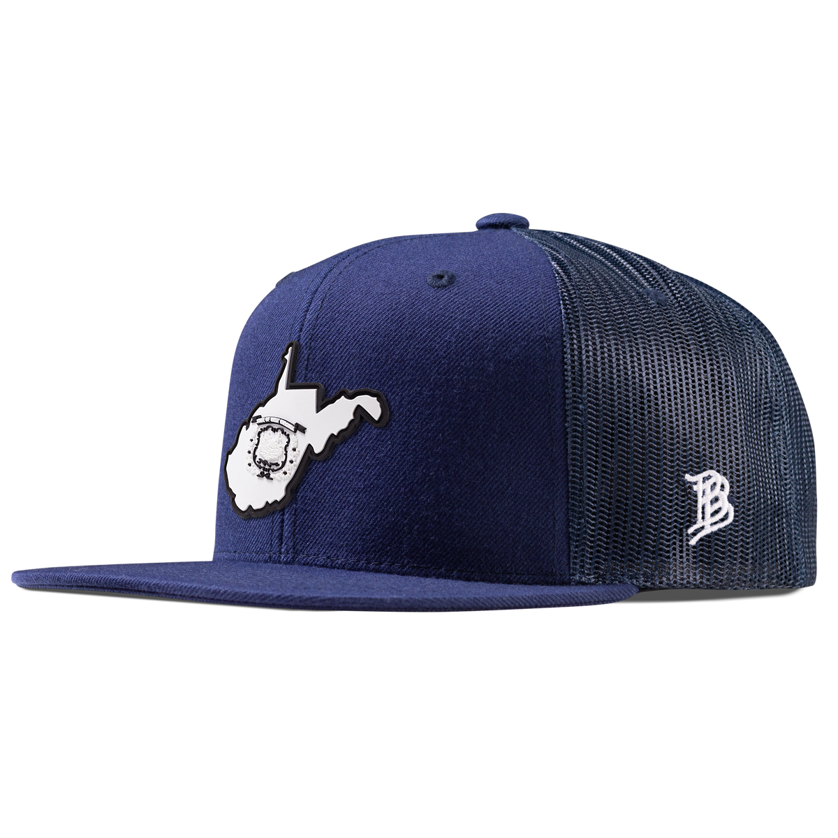 West Virginia Moonlight Flat Trucker Navy