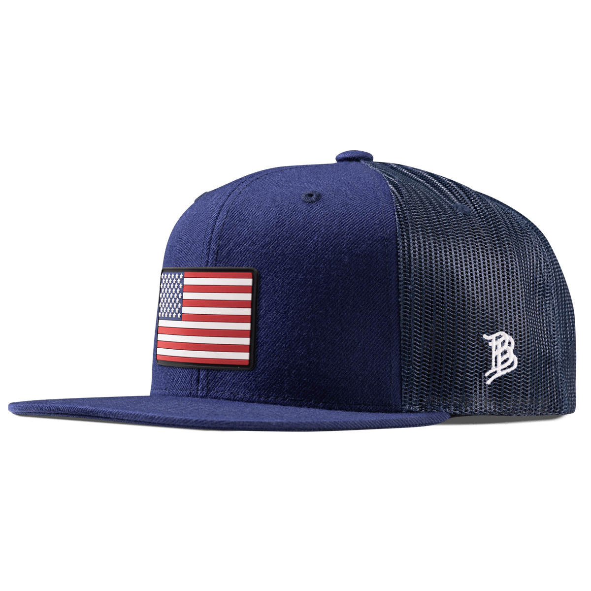 Old Glory PVC Flat Trucker Navy