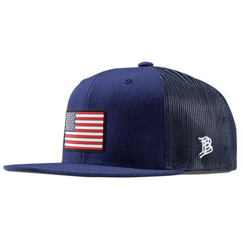 Old Glory PVC Flat Trucker Navy