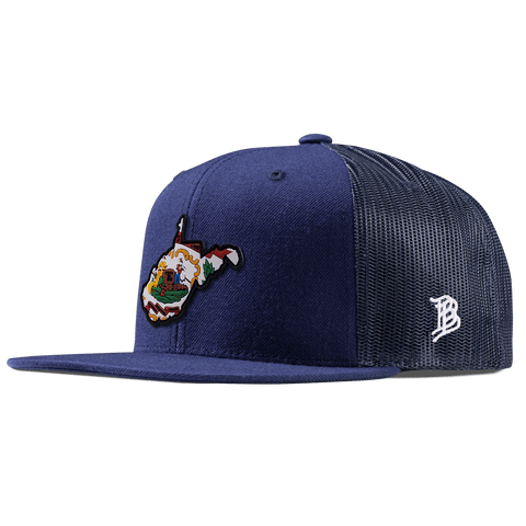 West Virginia 35 PVC Flat Trucker Navy
