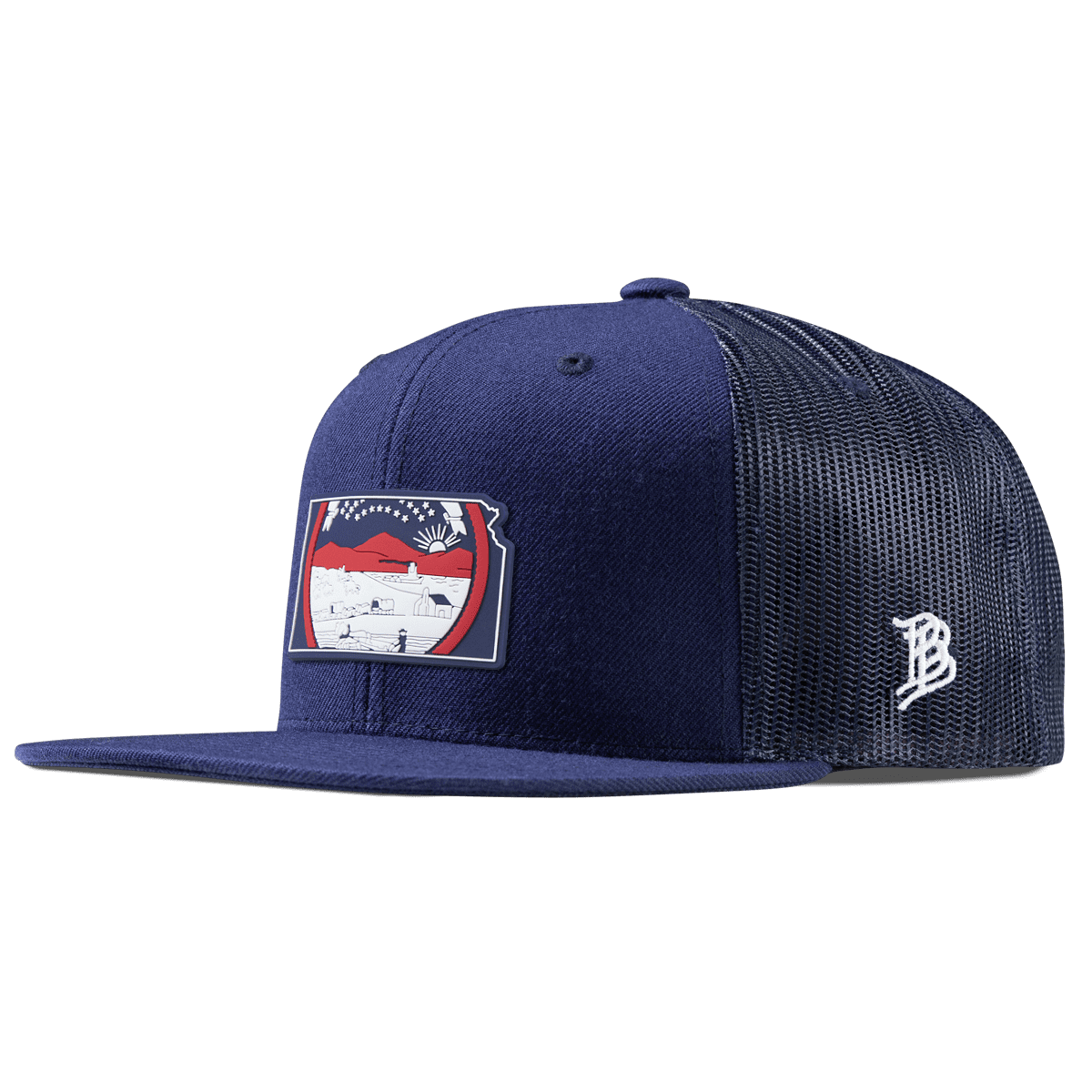 Kansas Patriot Series Flat Trucker Navy