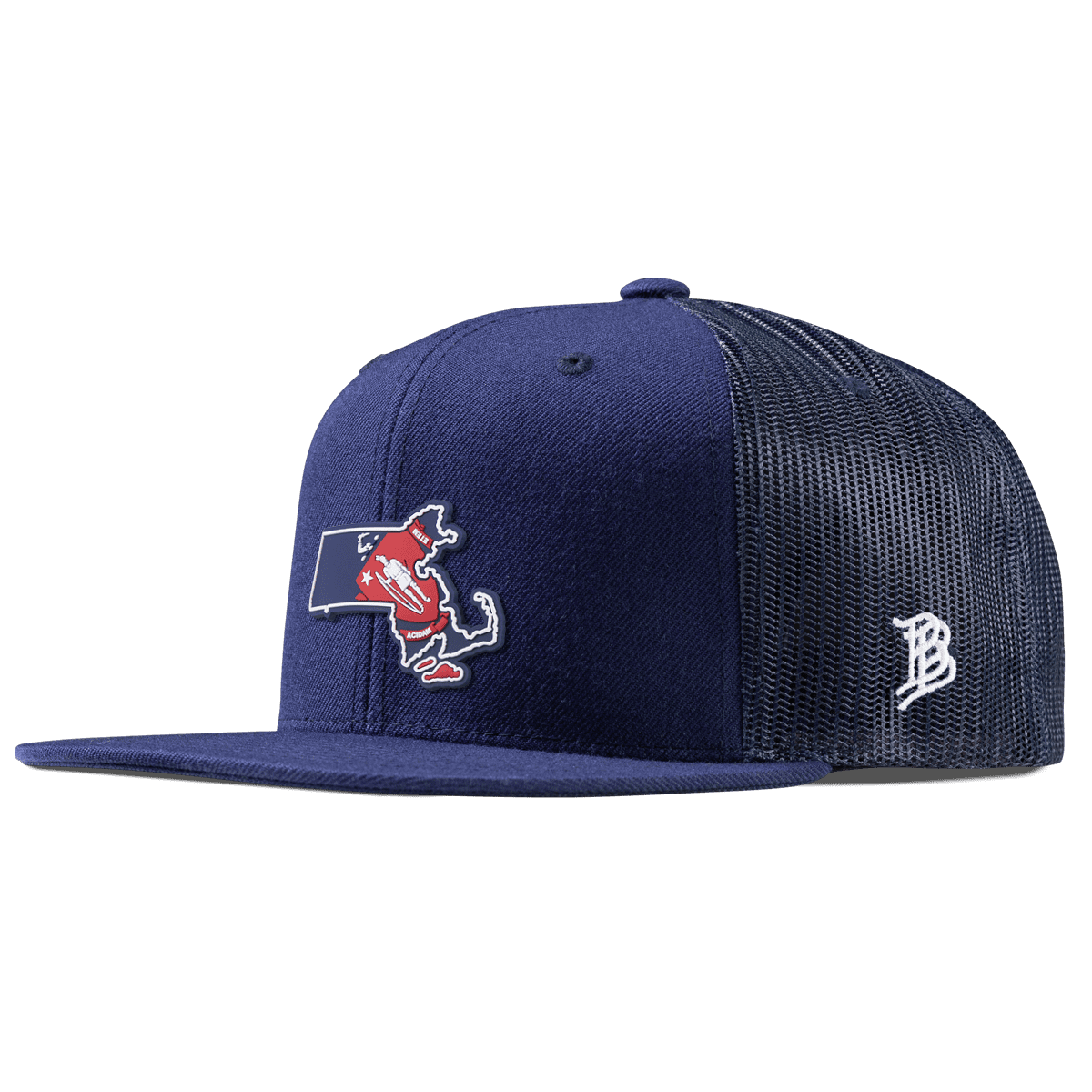 Massachusetts Patriot Series Flat Trucker Navy