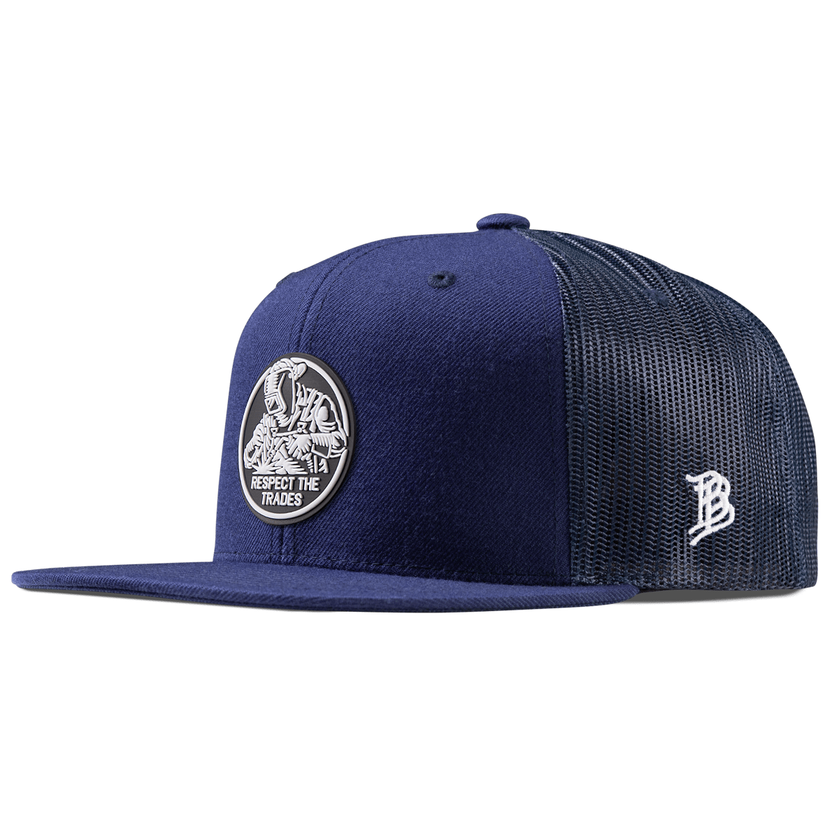 Respect The Trades Welder Flat Trucker Navy