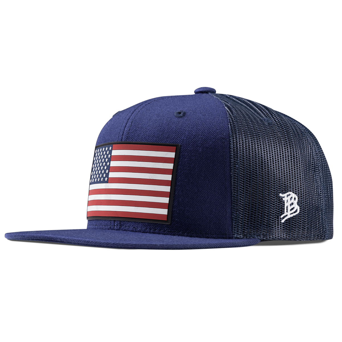 Salute PVC Flat Trucker Navy