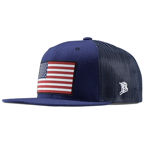 Salute PVC Flat Trucker Navy