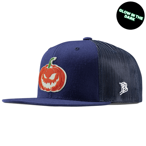 Jack-O-Lantern Glow Flat Trucker Navy