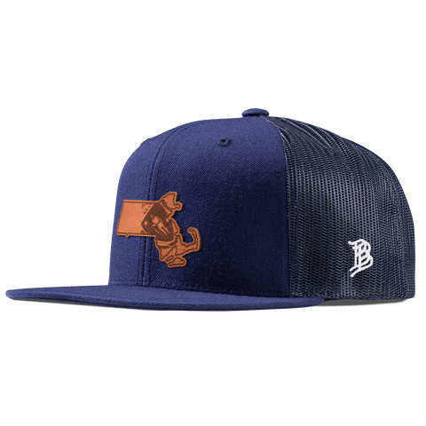 Massachusetts 6 Flat Trucker Navy