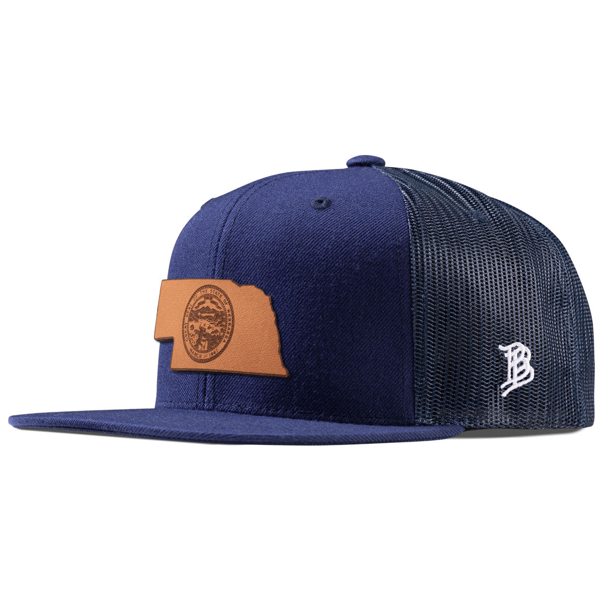 Nebraska 37 Flat Trucker Navy