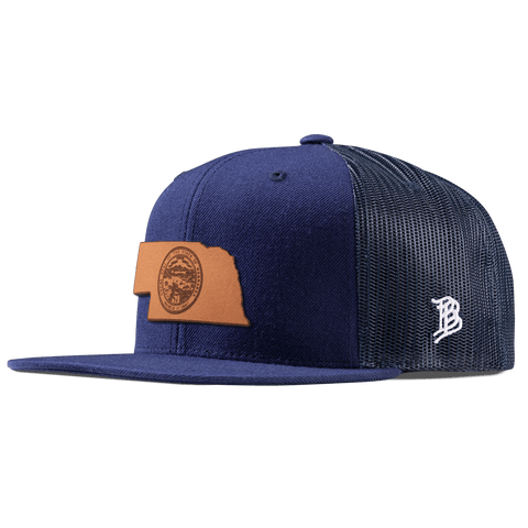 Nebraska 37 Flat Trucker Navy