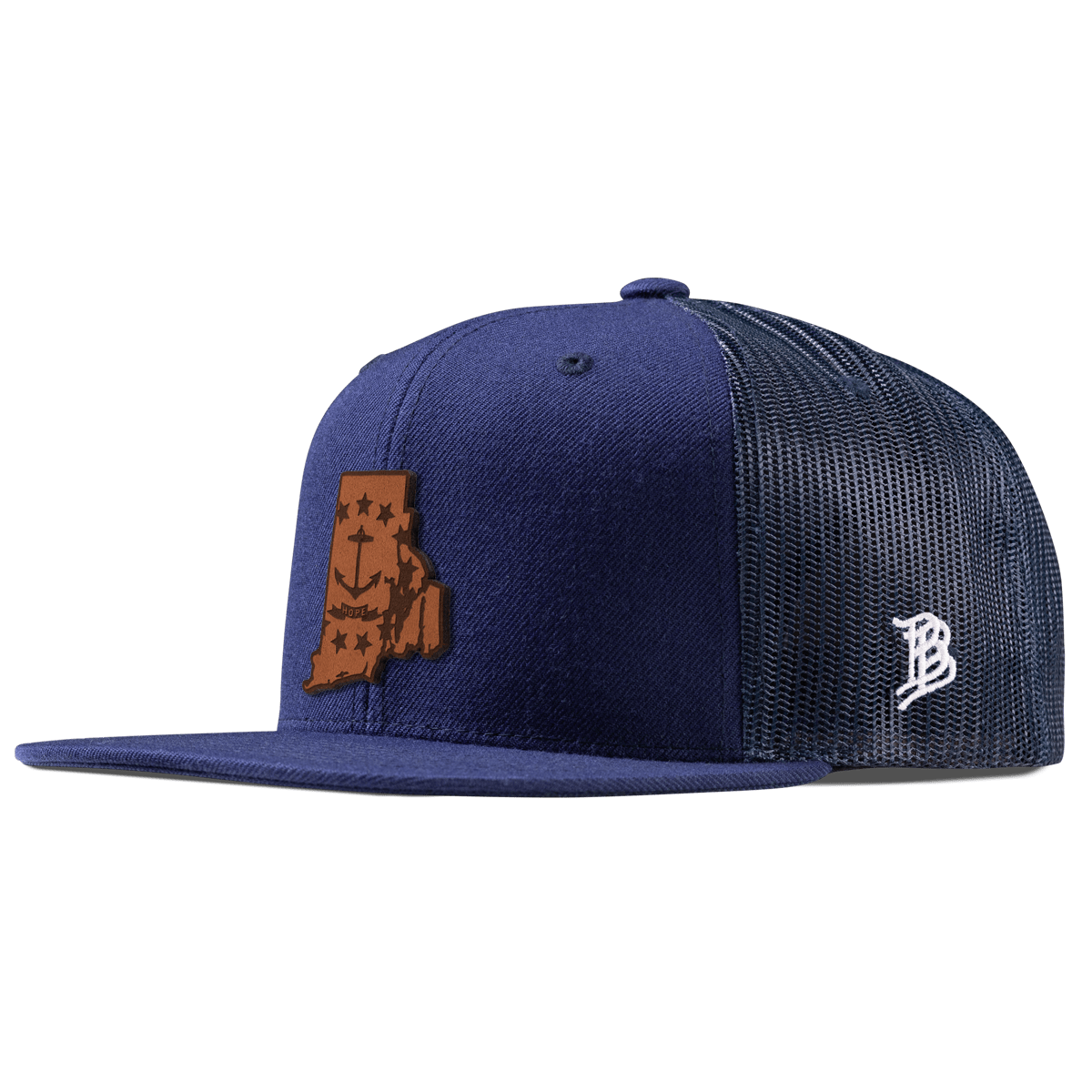 Rhode Island 13 Flat Trucker Navy