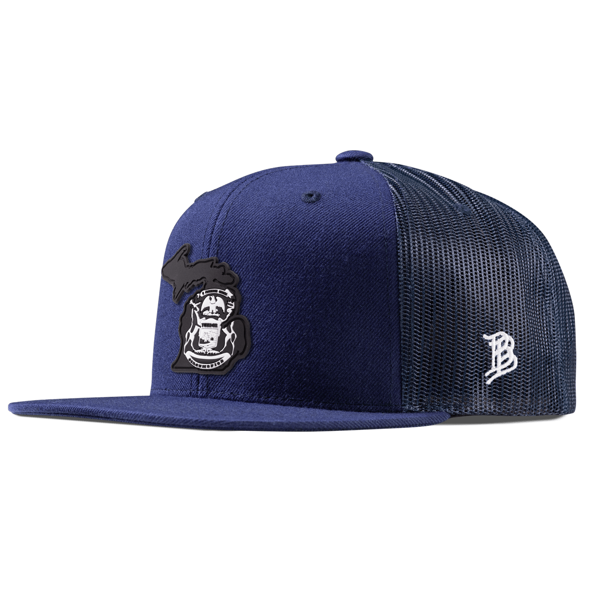 Michigan Vintage Flat Trucker  Navy