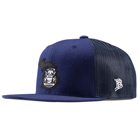 Michigan Vintage Flat Trucker  Navy