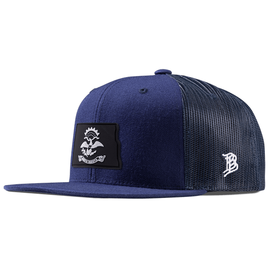 North Dakota Vintage Flat Trucker  Navy