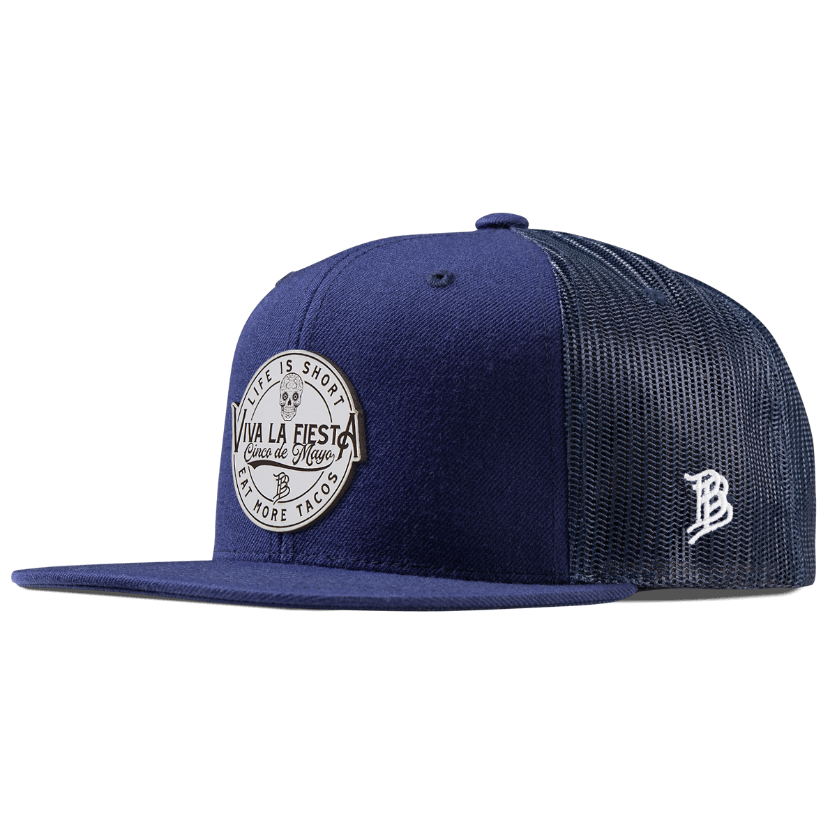 Branded Fiesta Flat Trucker Navy 
