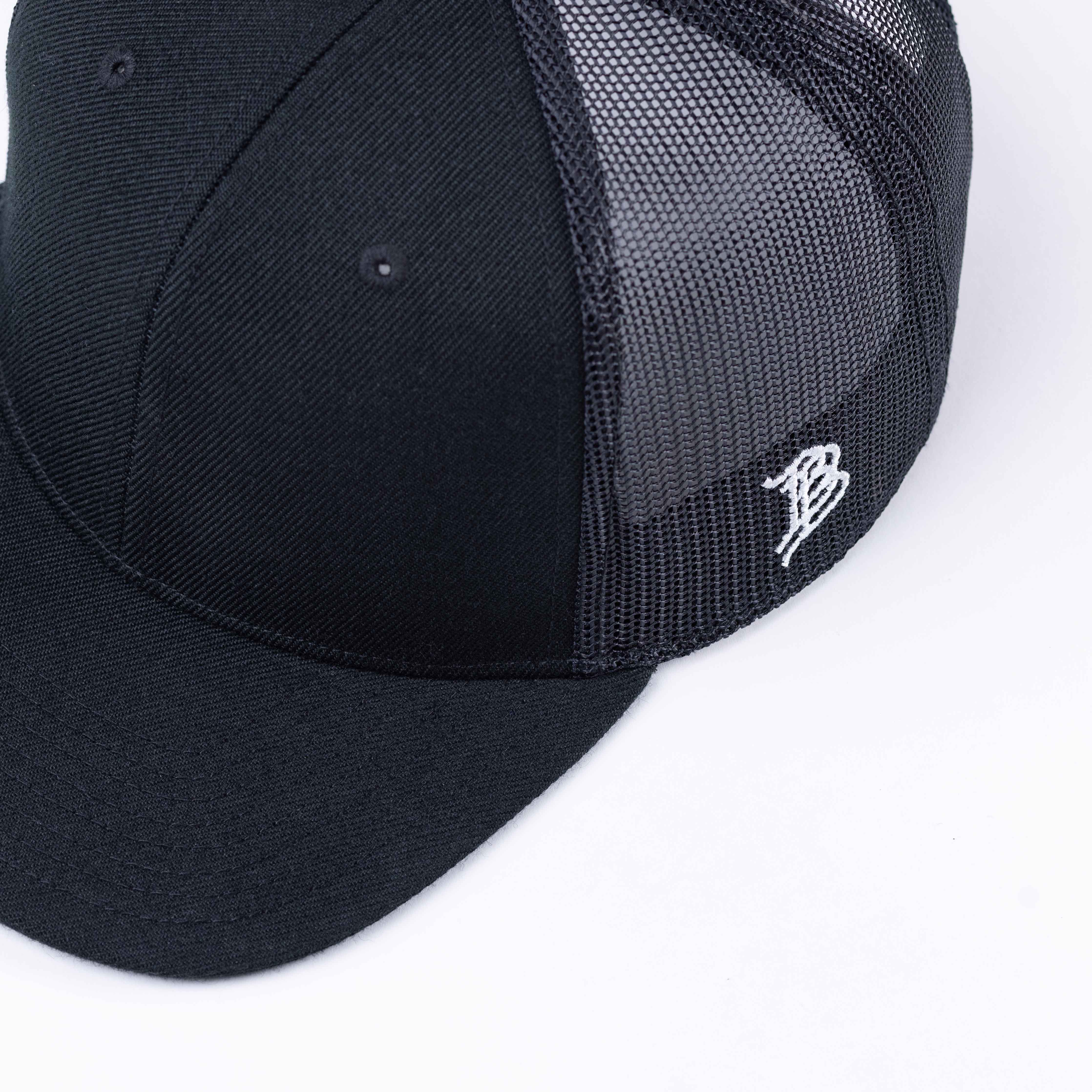 Bare Flat Trucker Logo Black