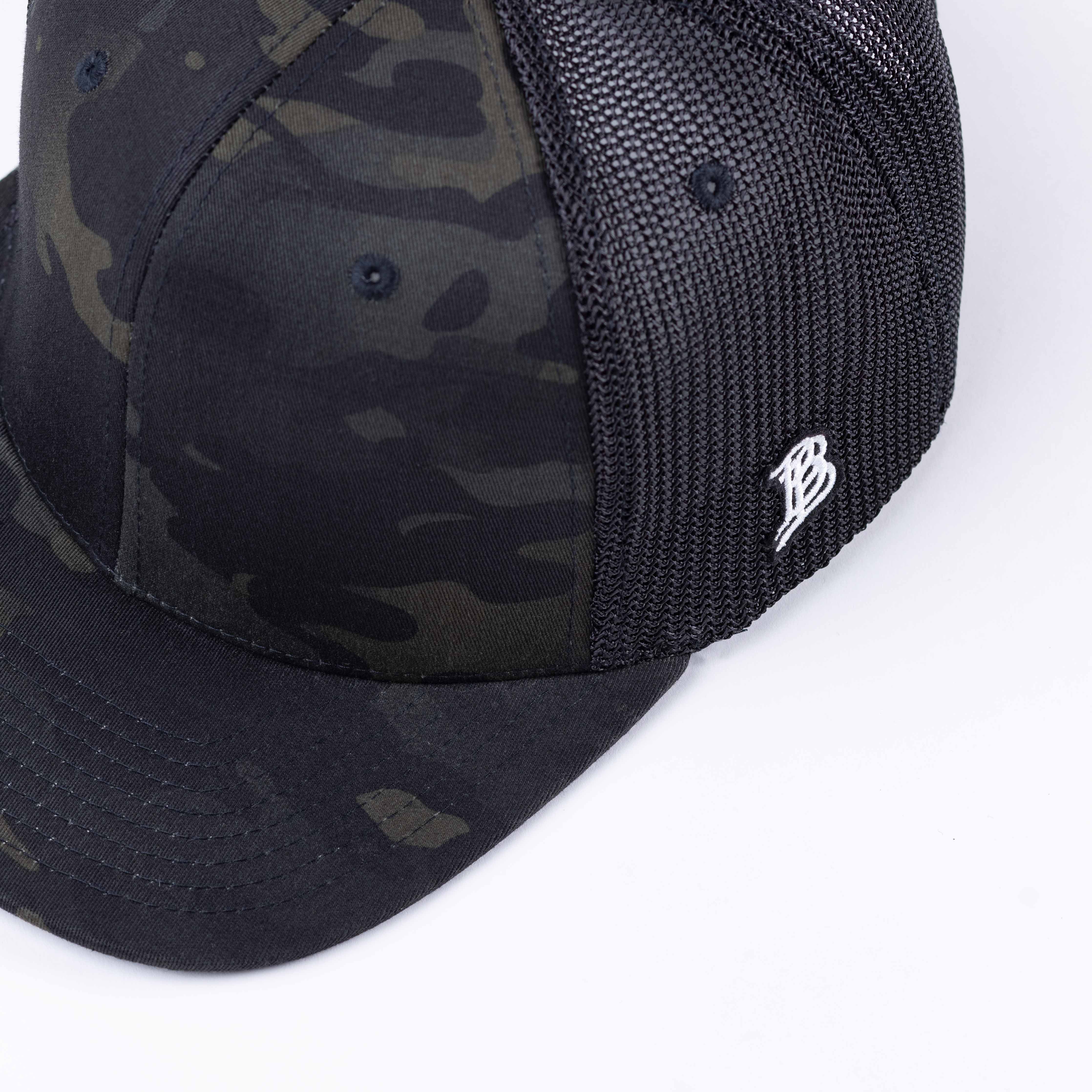 Bare Flat Trucker Logo Multicam