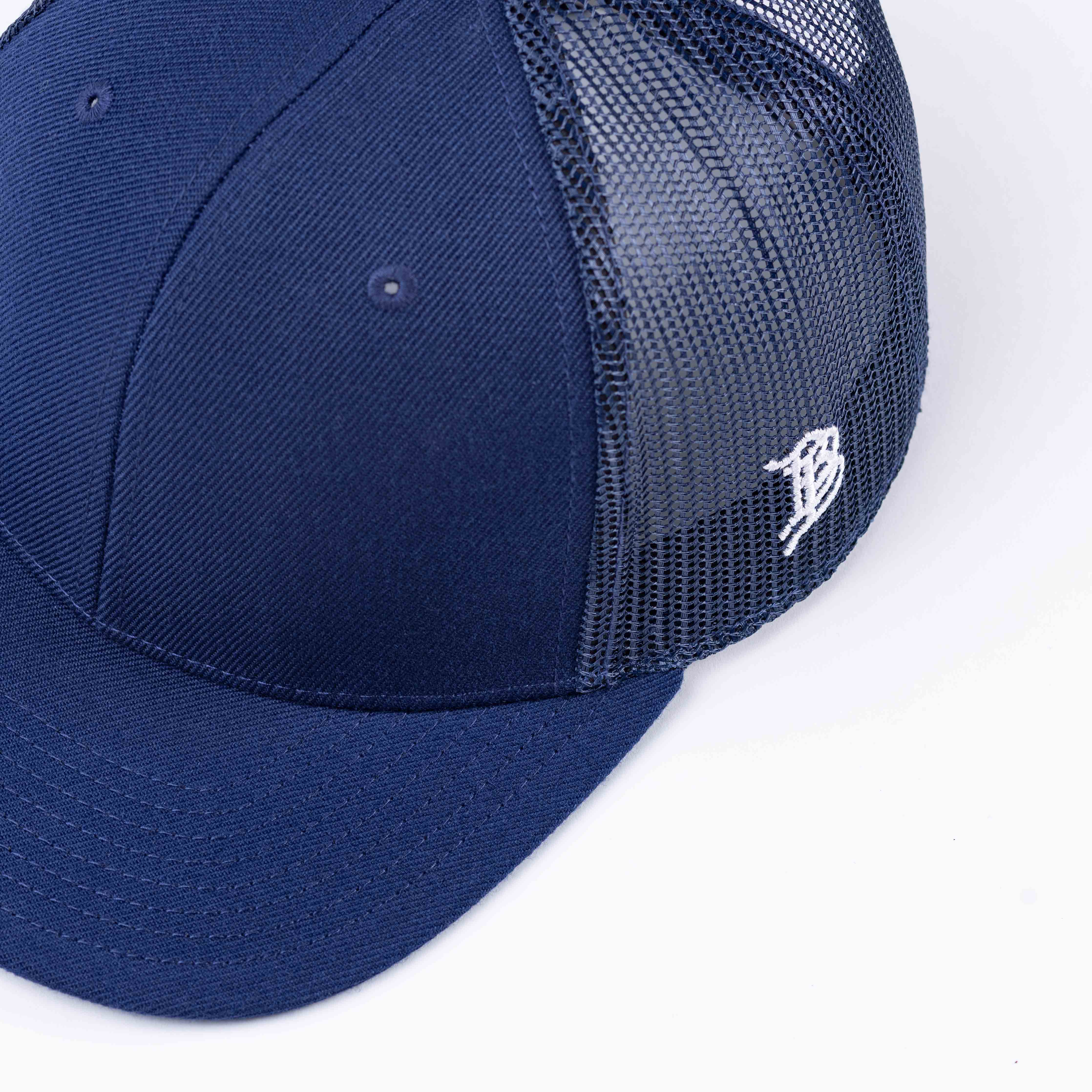 Bare Flat Trucker Logo Navy