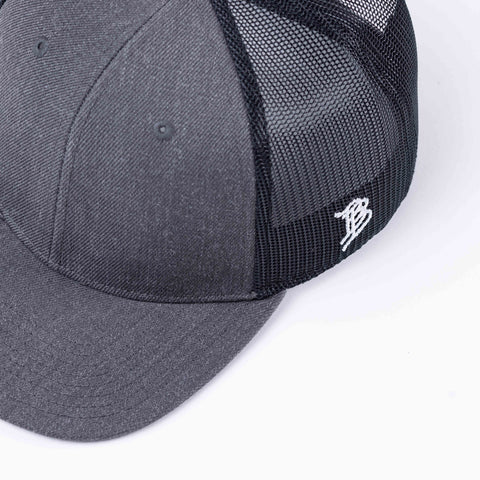 Bare Flat Trucker Logo Charcoal