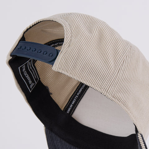 Curved 5 Panel Corduroy Dark beige/Dark Harbor