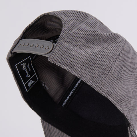 Curved 5 Panel Corduroy Charcoal