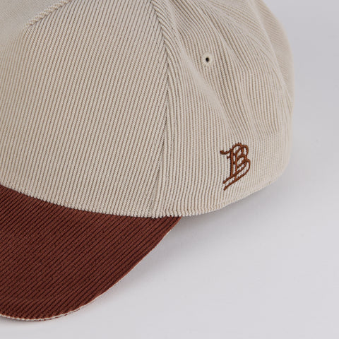 Curved 5 Panel Corduroy Dark beige/Rust