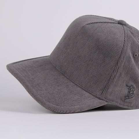 Curved 5 Panel Corduroy Charcoal