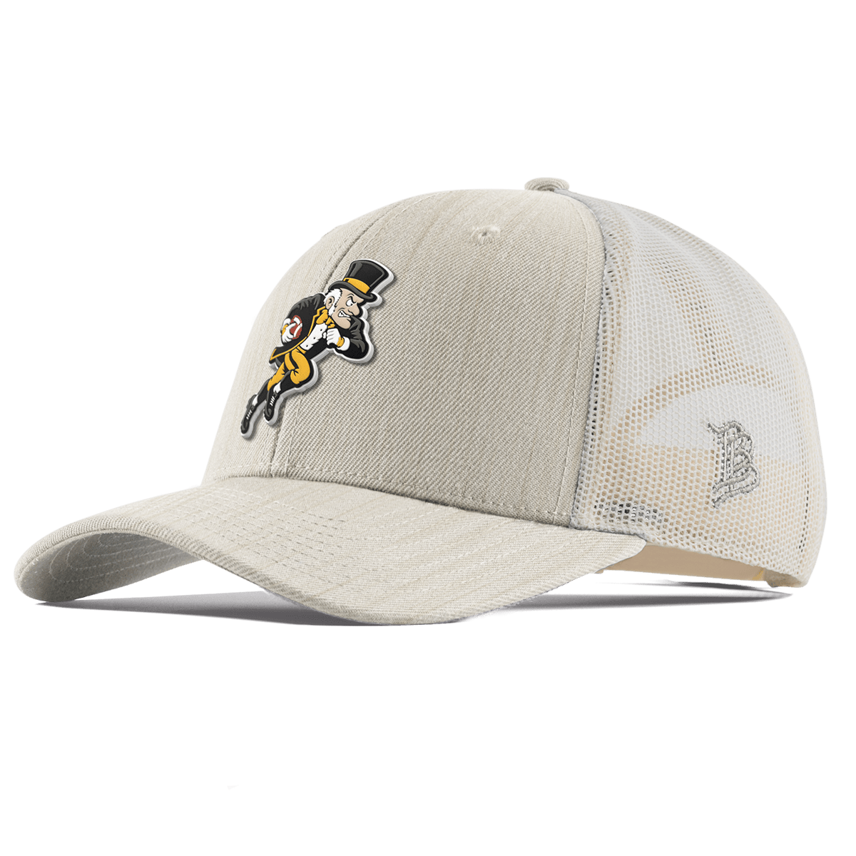 Wake Forest University "Rushing Deacon" Curved Trucker Beige Heather