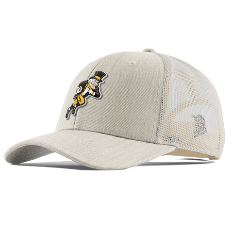 Wake Forest University "Rushing Deacon" Curved Trucker Beige Heather