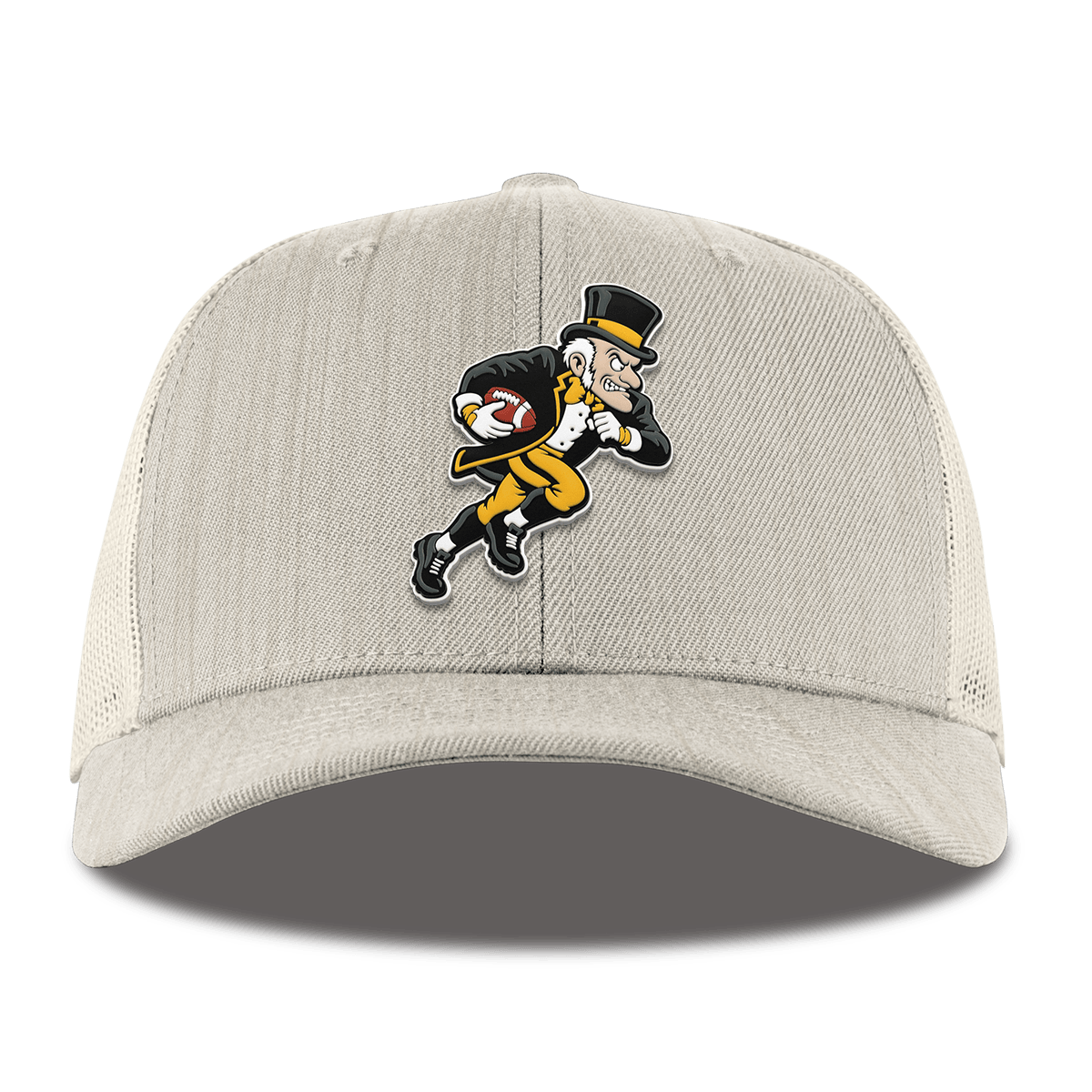 Wake Forest University "Rushing Deacon" Curved Trucker Beige Heather