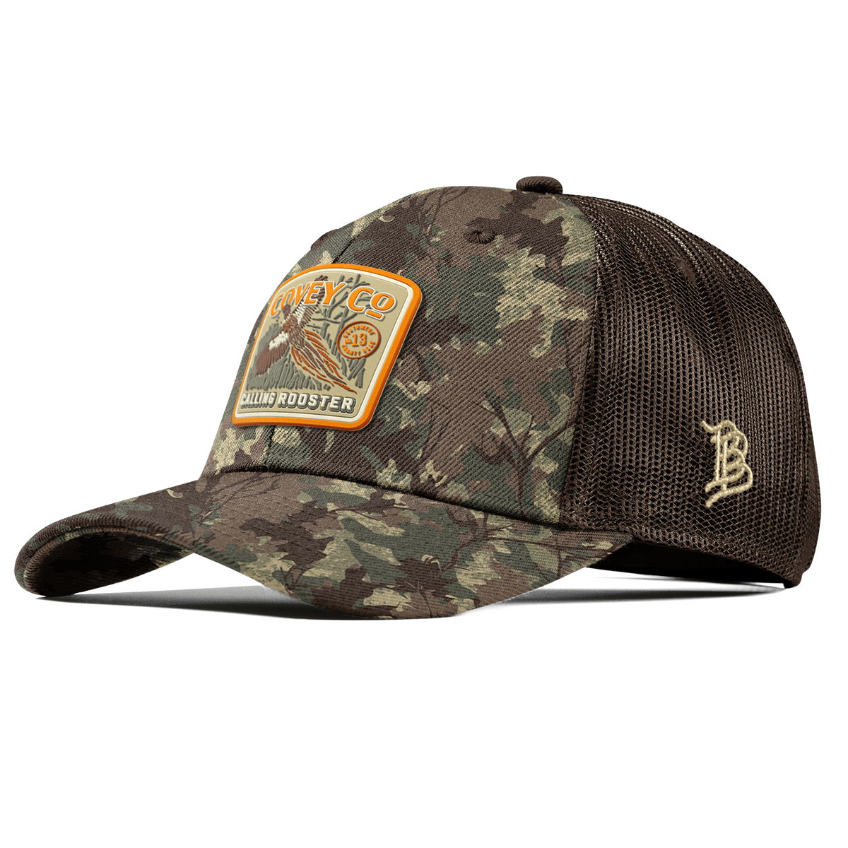 Covey Co Curved Trucker Timber Camo