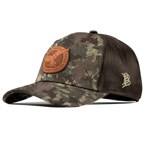 Duck Hunt Tan Curved Trucker Timber Camo