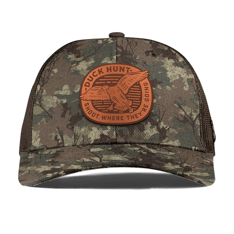 Duck Hunt Tan Curved Trucker Timber Camo
