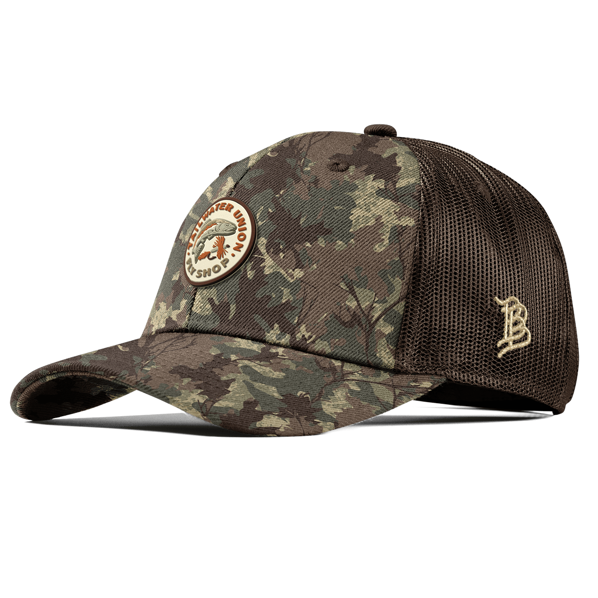 Tailwater Union Curved Trucker Timber Camo