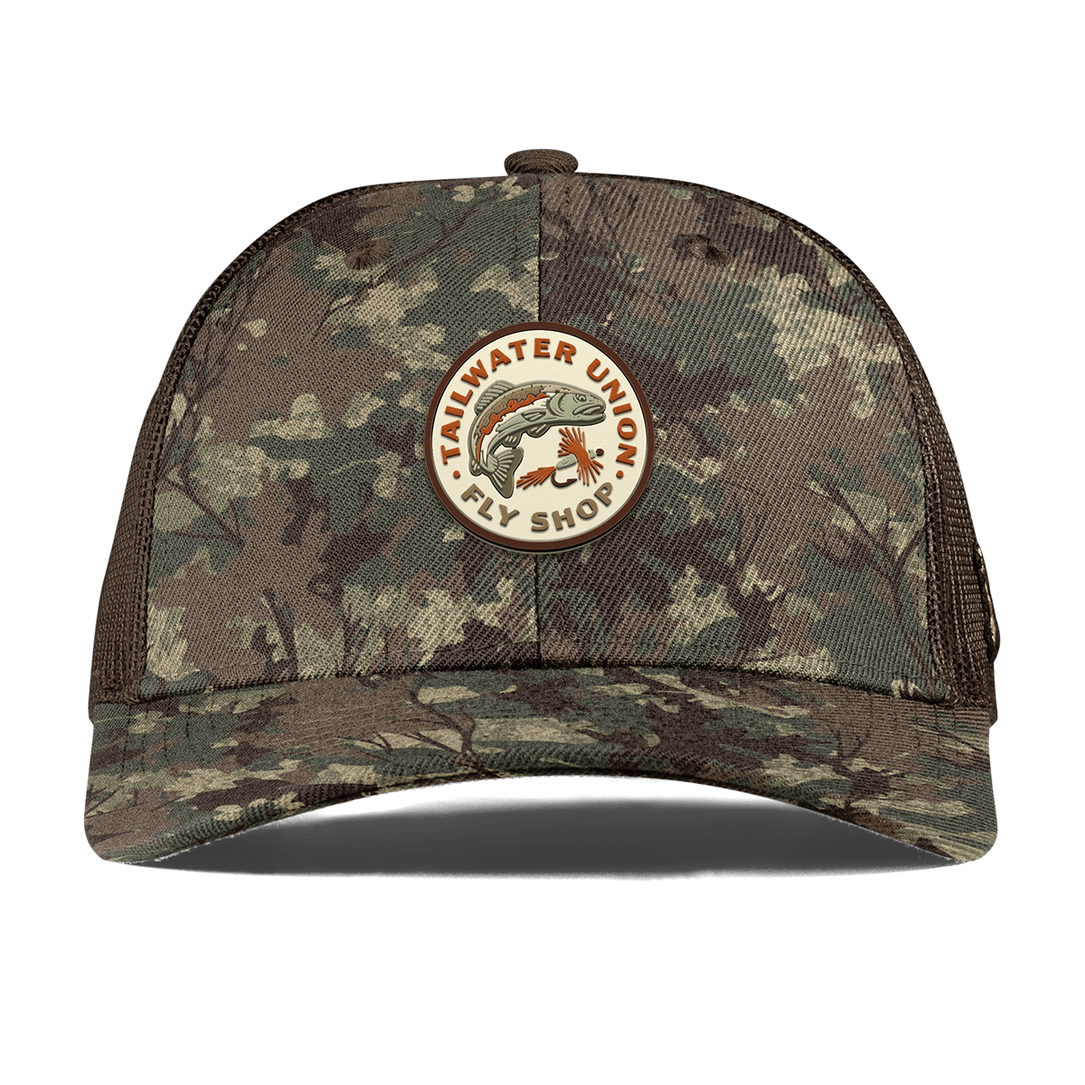 Tailwater Union Curved Trucker Timber Camo