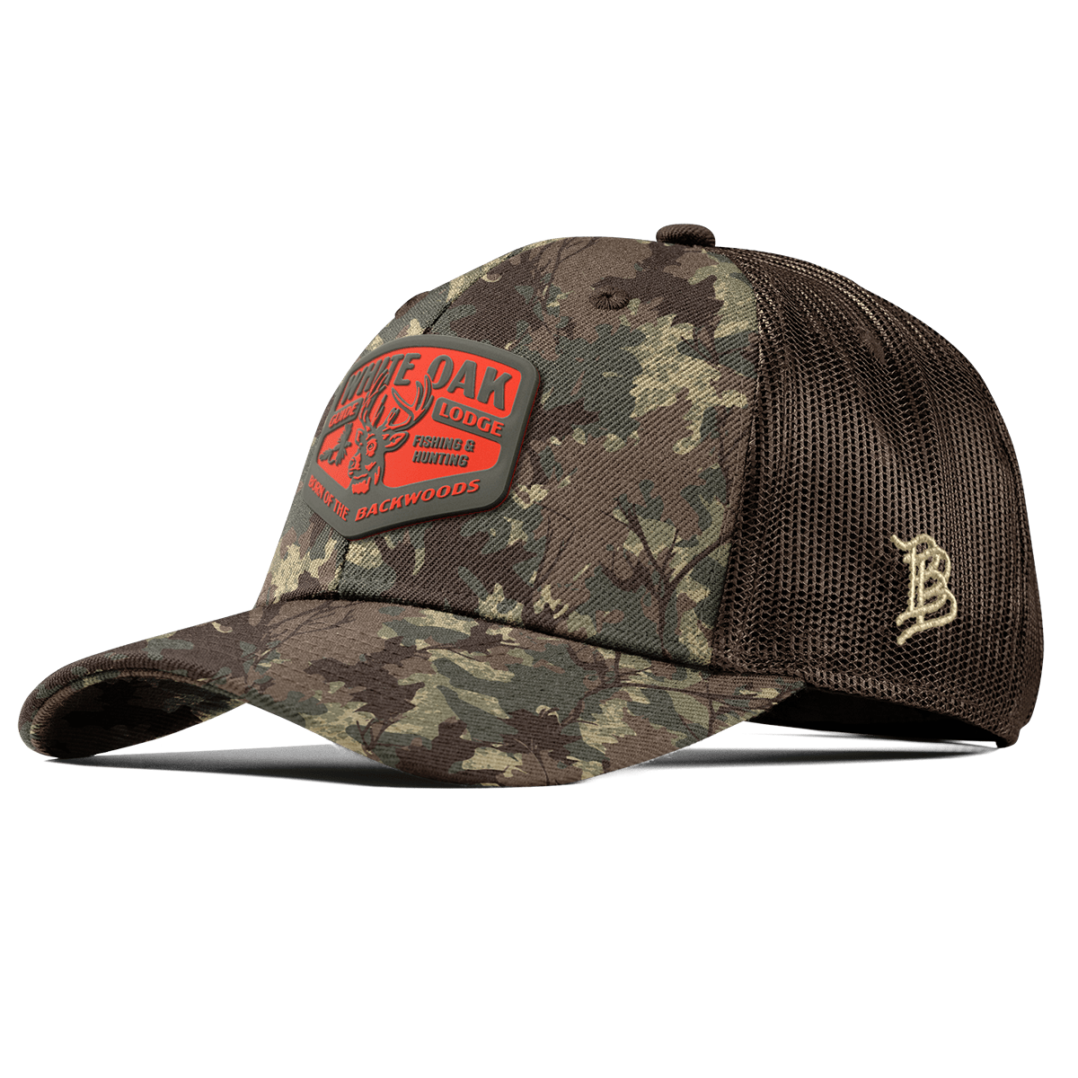 White Oak Curved Trucker Timber Camo