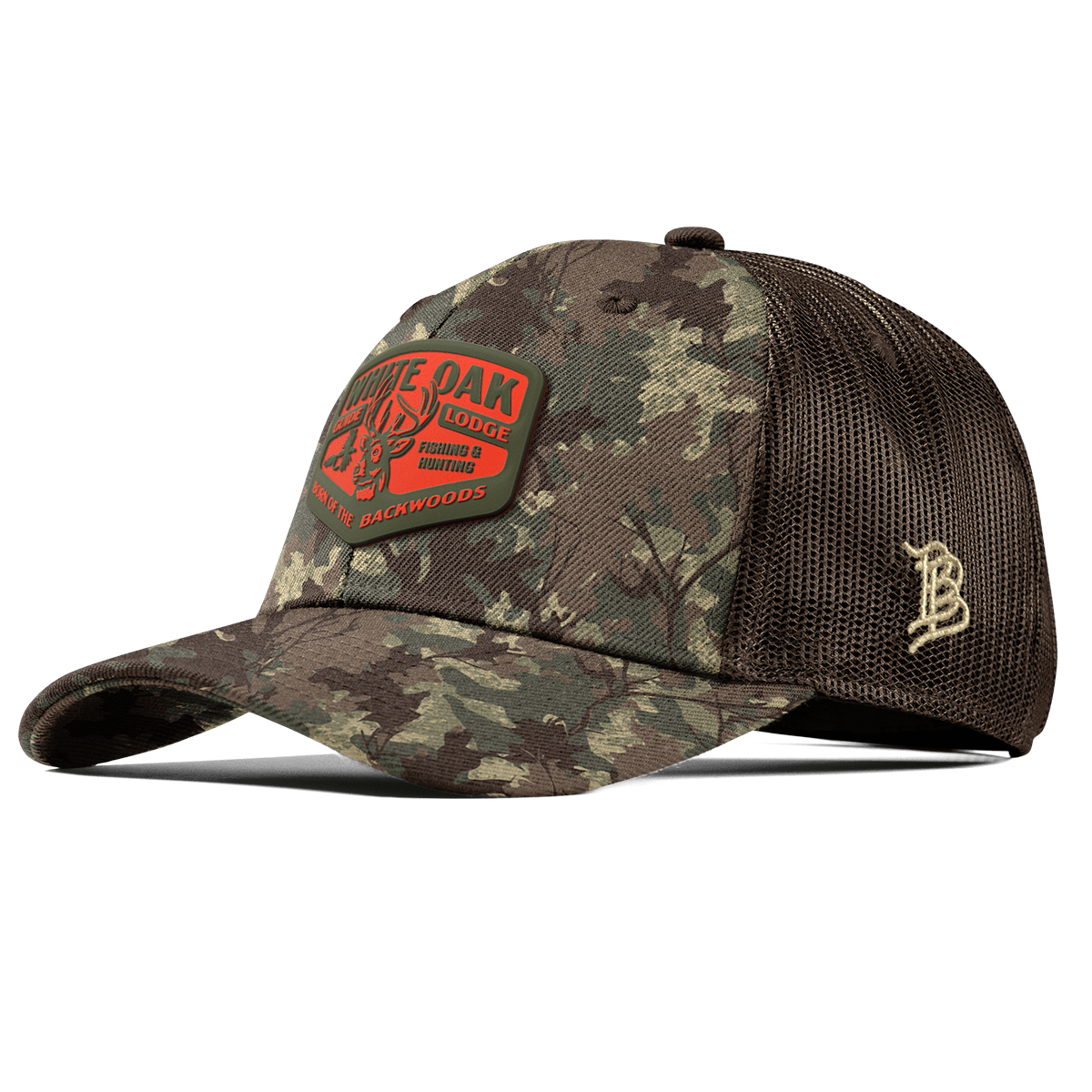 White Oak Curved Trucker Timber Camo