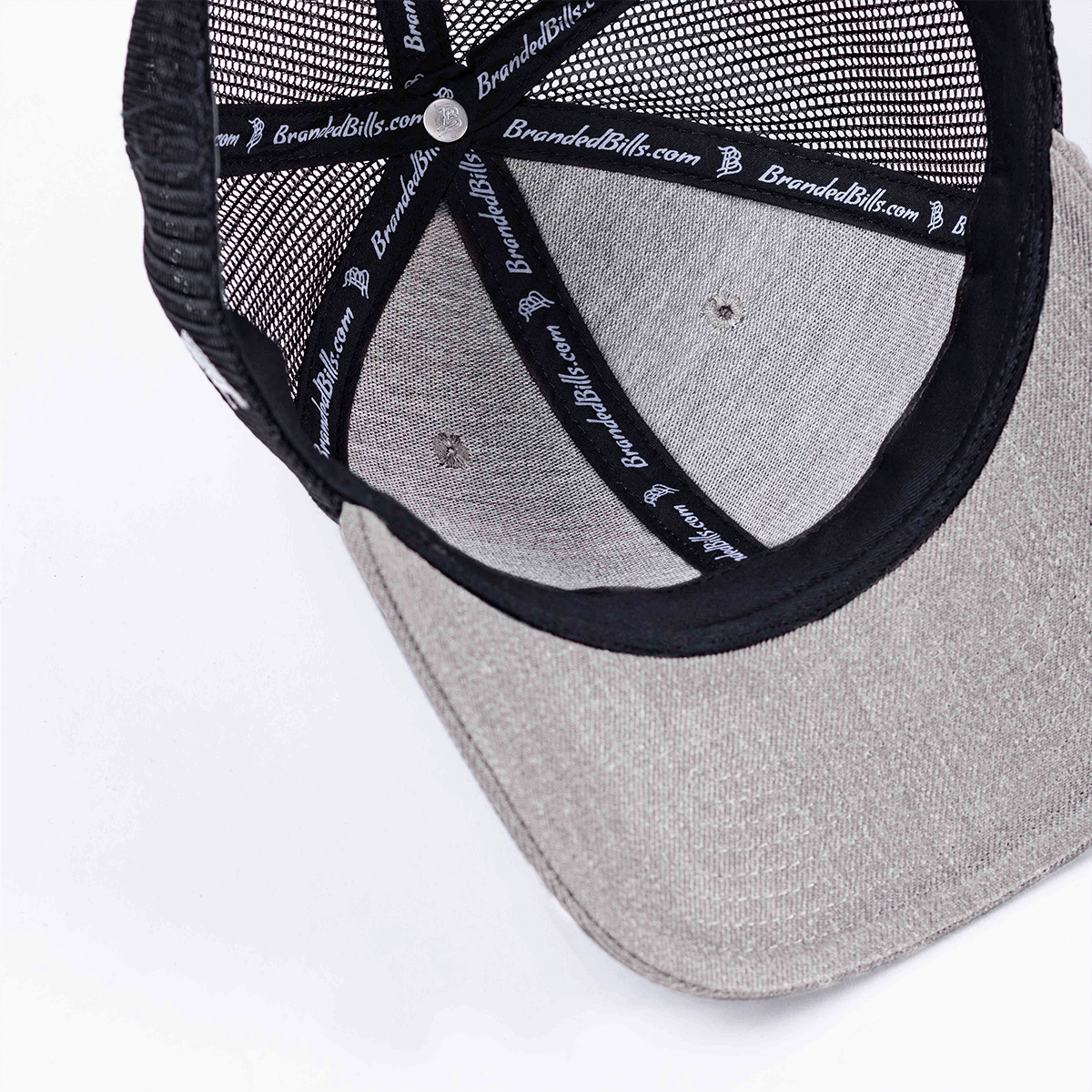 Midnight Horizon Curved Trucker Inside Heather Gray
